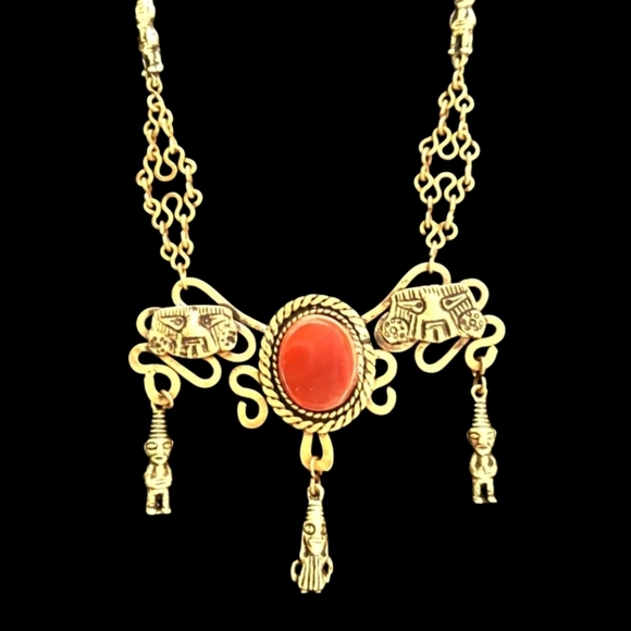 Vintage Aztec Incan South American Necklace - Picture 2 of 6